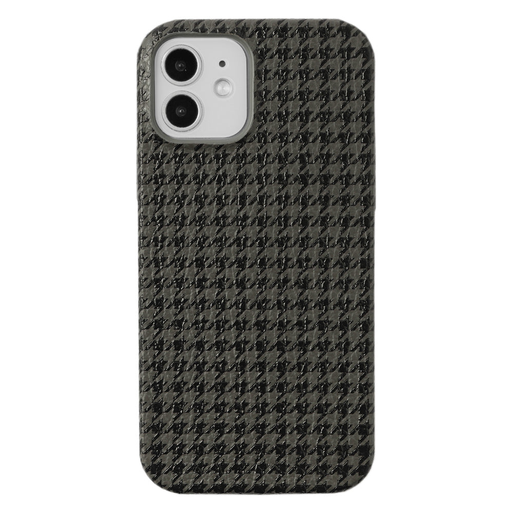 Cuir véritable cuir italien grainé motif pied-de-poule coque arrière Google Pixel série