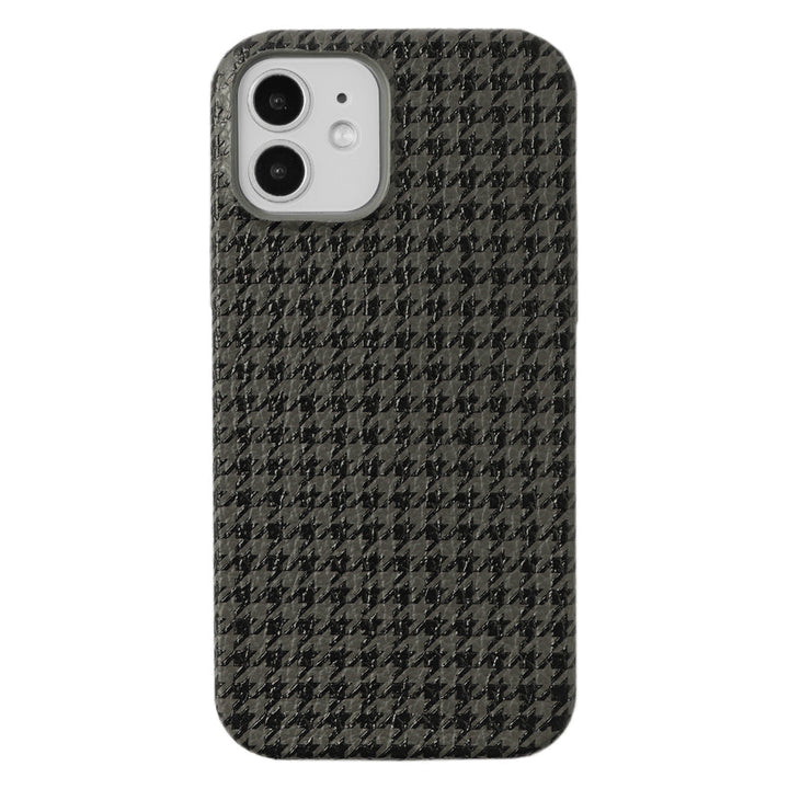 Cuir véritable cuir italien grainé motif pied-de-poule coque arrière Google Pixel série