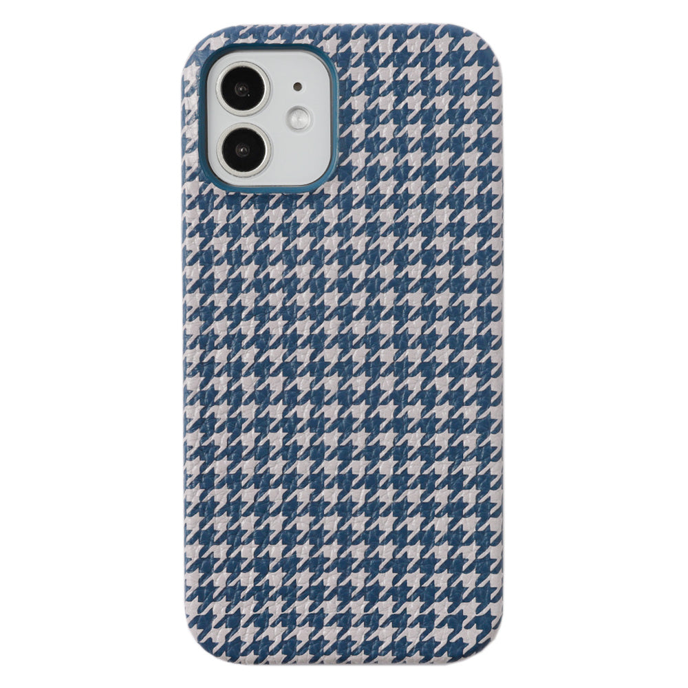 Cuir véritable cuir italien grainé motif pied-de-poule coque arrière Google Pixel série
