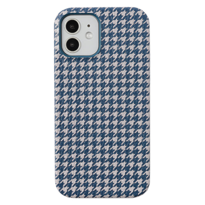 Cuir véritable cuir italien grainé motif pied-de-poule coque arrière Google Pixel série