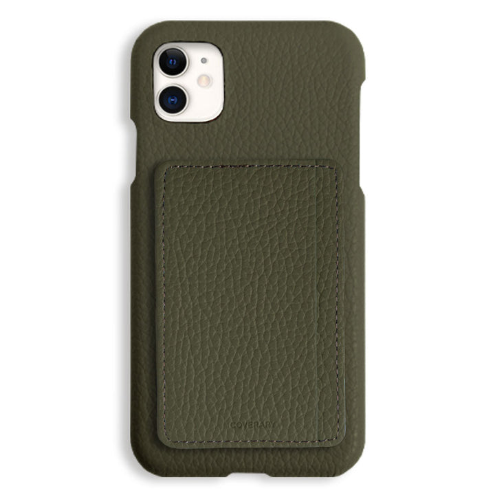 本革 32色 イタリアンシュリンクレザー カード収納 ポケット付き 背面ケース iPhoneシリーズ