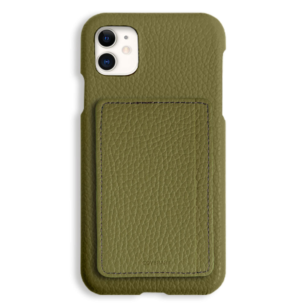 本革 32色 イタリアンシュリンクレザー カード収納 ポケット付き 背面ケース iPhoneシリーズ