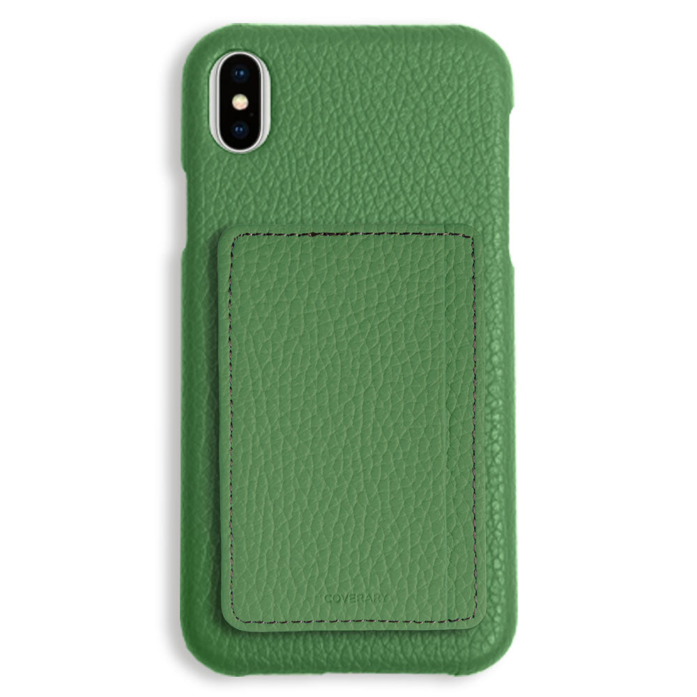 本革 32色 イタリアンシュリンクレザー カード収納 ポケット付き 背面ケース iPhoneシリーズ