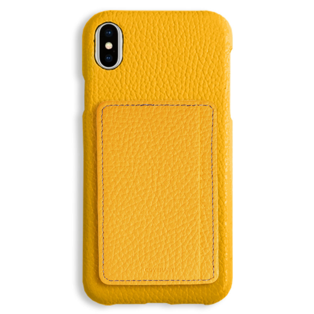 本革 32色 イタリアンシュリンクレザー カード収納 ポケット付き 背面ケース iPhoneシリーズ