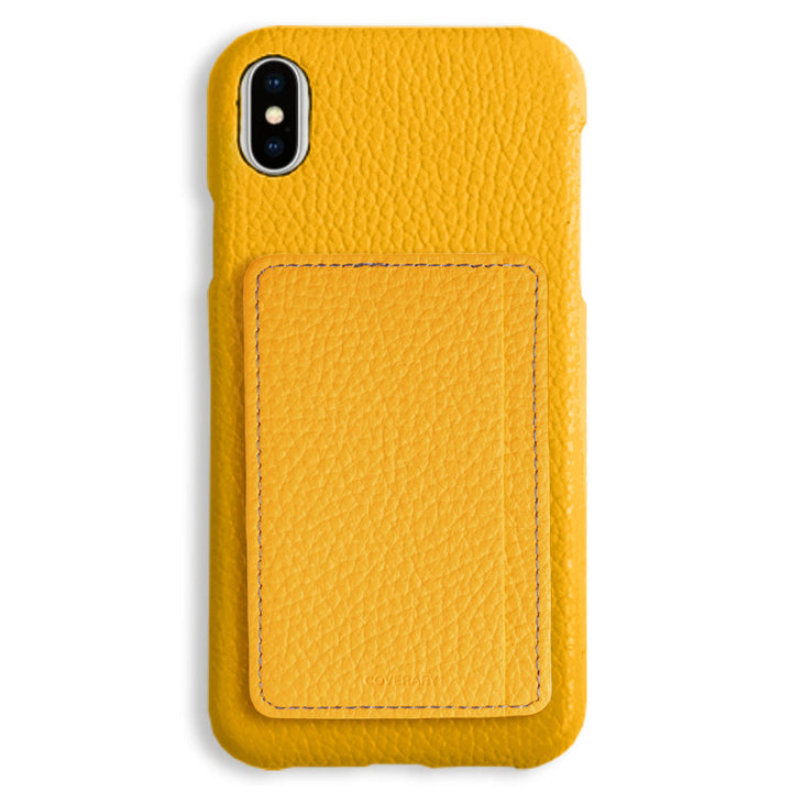 本革 32色 イタリアンシュリンクレザー カード収納 ポケット付き 背面ケース iPhoneシリーズ