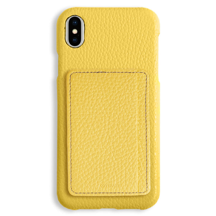 本革 32色 イタリアンシュリンクレザー カード収納 ポケット付き 背面ケース iPhoneシリーズ