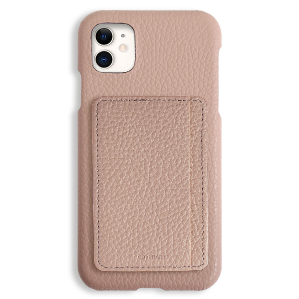本革 32色 イタリアンシュリンクレザー カード収納 ポケット付き 背面ケース iPhoneシリーズ