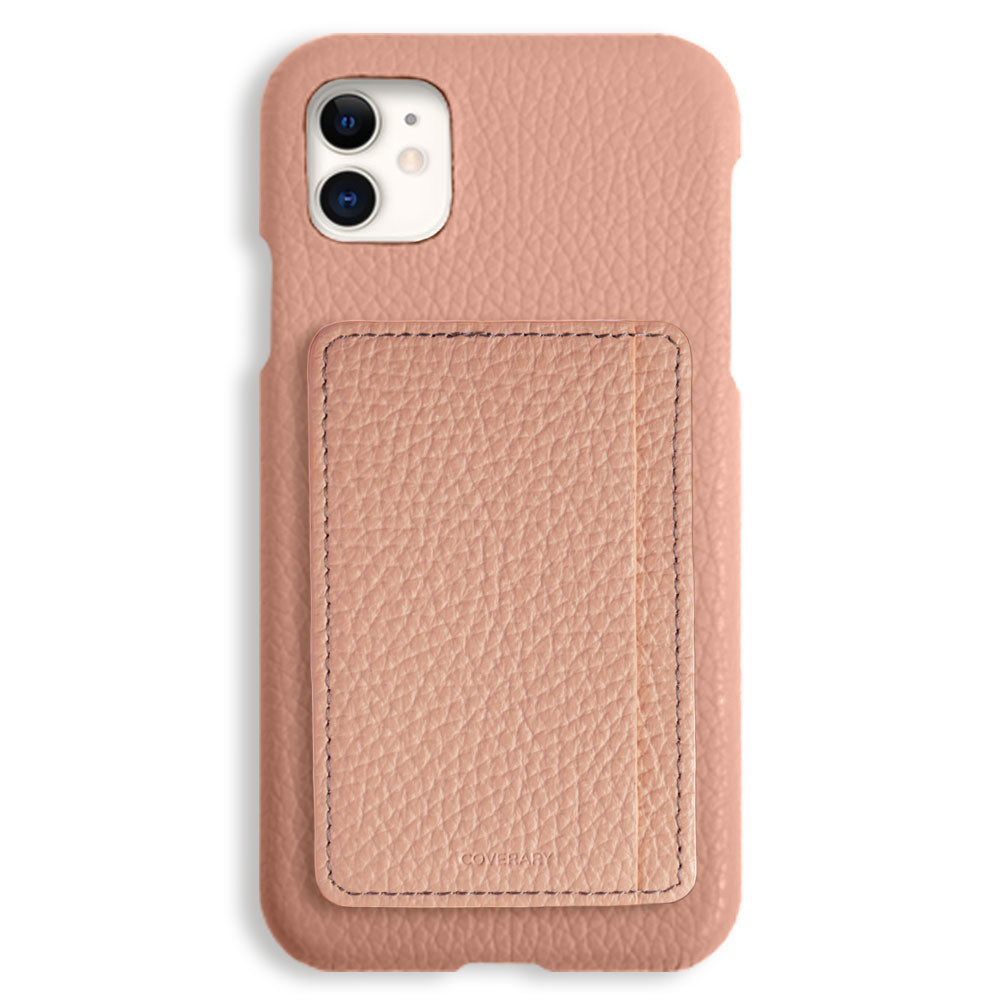 本革 32色 イタリアンシュリンクレザー カード収納 ポケット付き 背面ケース iPhoneシリーズ