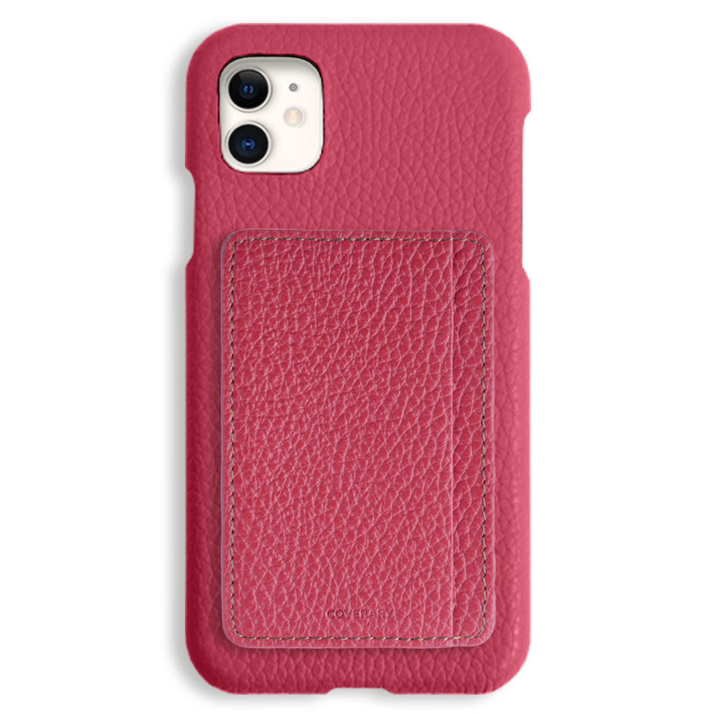 本革 32色 イタリアンシュリンクレザー カード収納 ポケット付き 背面ケース iPhoneシリーズ