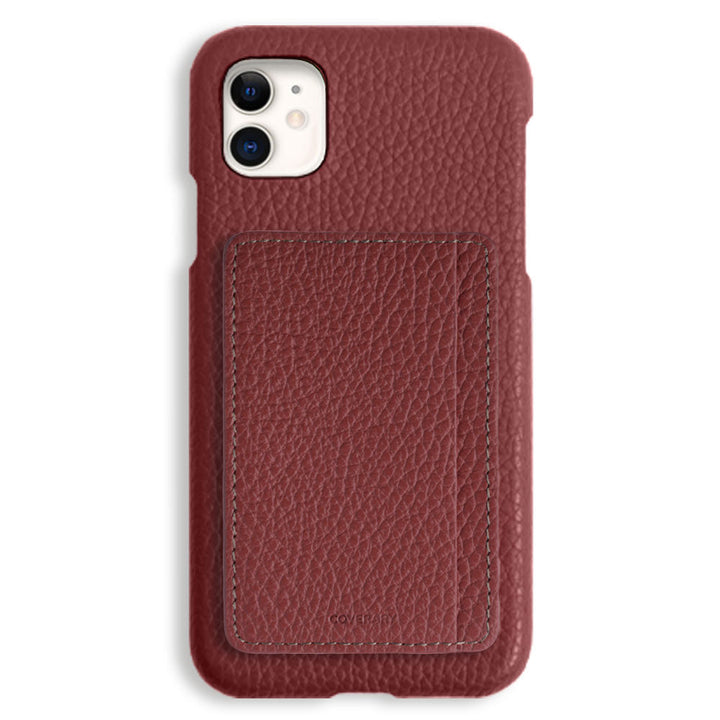 本革 32色 イタリアンシュリンクレザー カード収納 ポケット付き 背面ケース iPhoneシリーズ