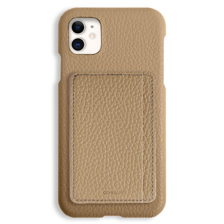 本革 32色 イタリアンシュリンクレザー カード収納 ポケット付き 背面ケース iPhoneシリーズ