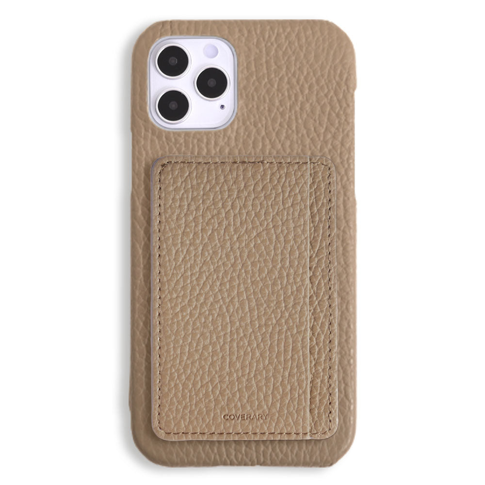 本革 32色 イタリアンシュリンクレザー カード収納 ポケット付き 背面ケース iPhoneシリーズ