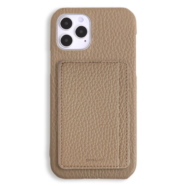 本革 32色 イタリアンシュリンクレザー カード収納 ポケット付き 背面ケース iPhoneシリーズ
