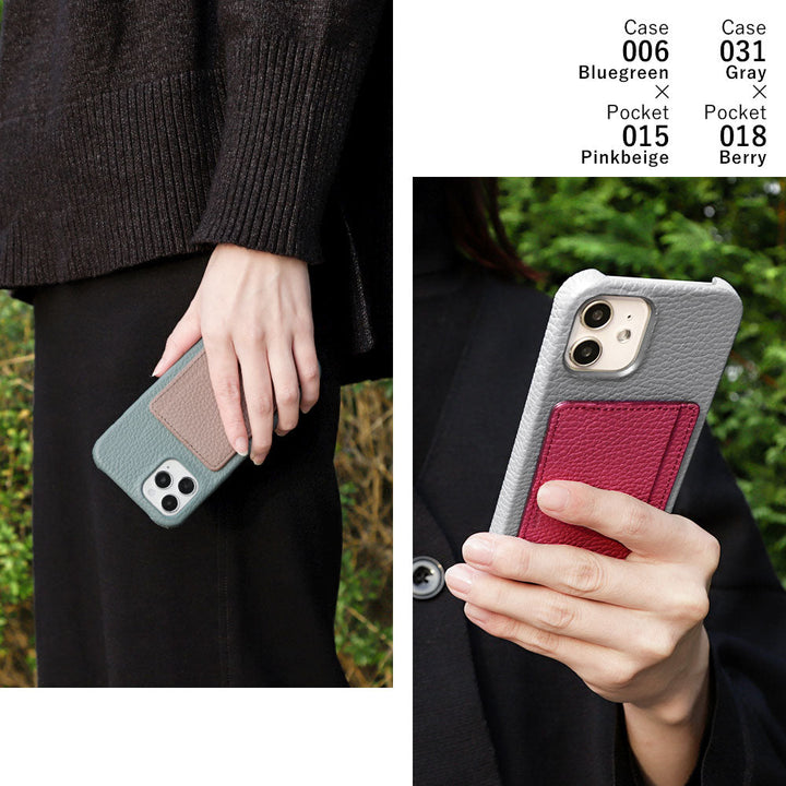 Cuir véritable 32 couleurs cuir italien grainé avec poche de rangement pour cartes coque arrière Google Pixel série