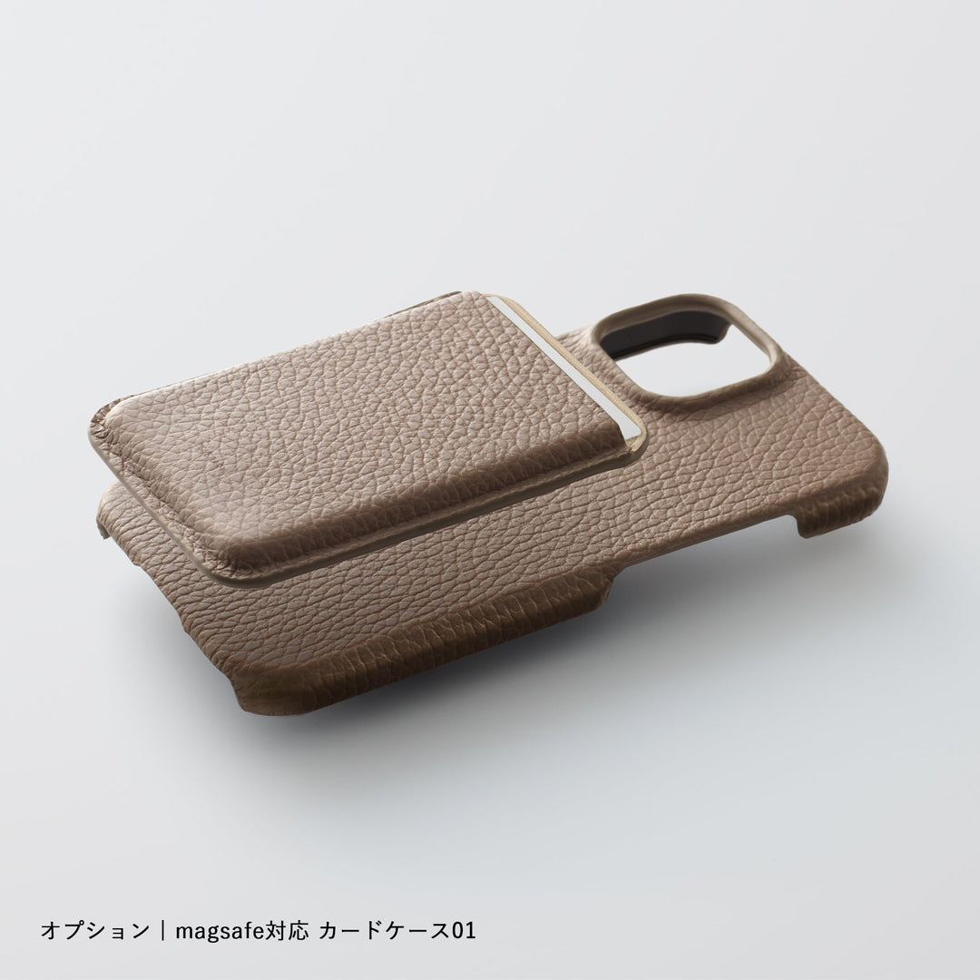 Genuine Leather, 32 Colors, Italian Shrunken Leather, MagSafe Compatible, Shock-Absorbing Back Case for iPhone Series