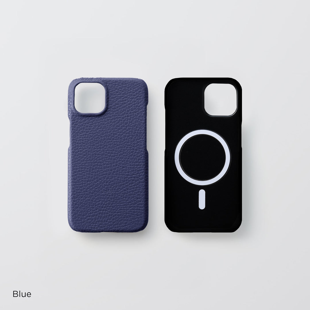 Genuine Leather, 32 Colors, Italian Shrunken Leather, MagSafe Compatible, Shock-Absorbing Back Case for iPhone Series