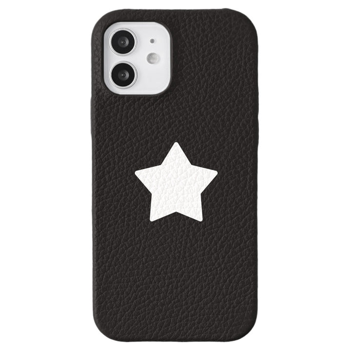 Cuir véritable 32 couleurs cuir italien grainé motif étoile coque arrière série Galaxy