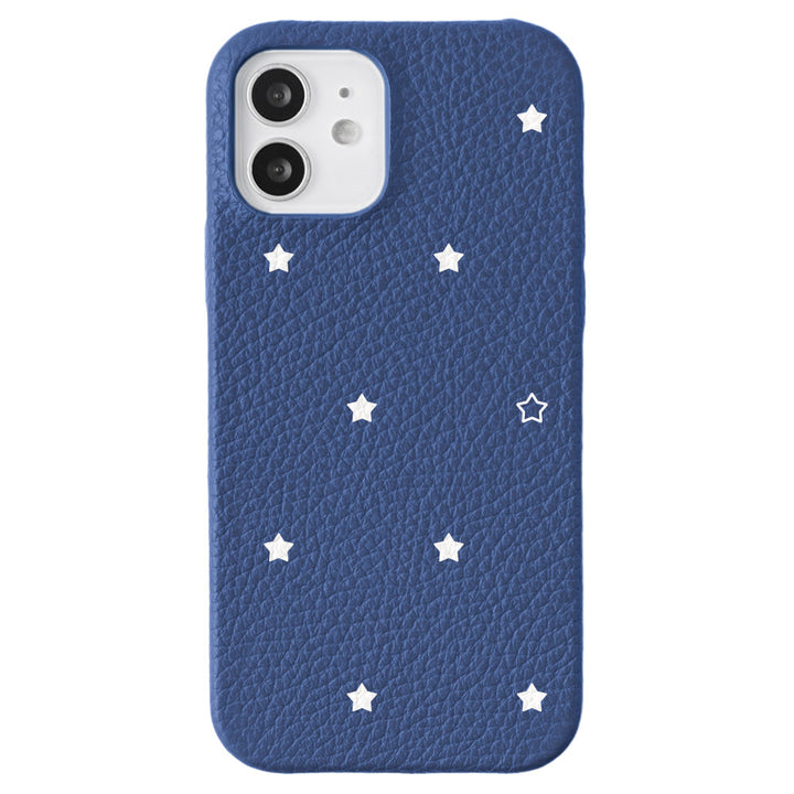 Cuir véritable 32 couleurs cuir italien grainé motif étoile coque arrière série Galaxy