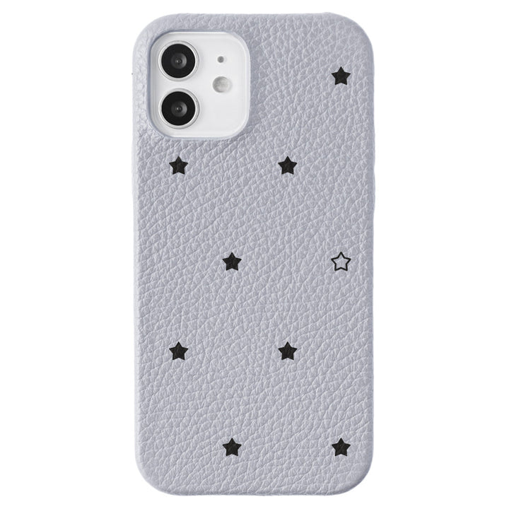 Cuir véritable 32 couleurs cuir italien grainé motif étoile coque arrière série Galaxy