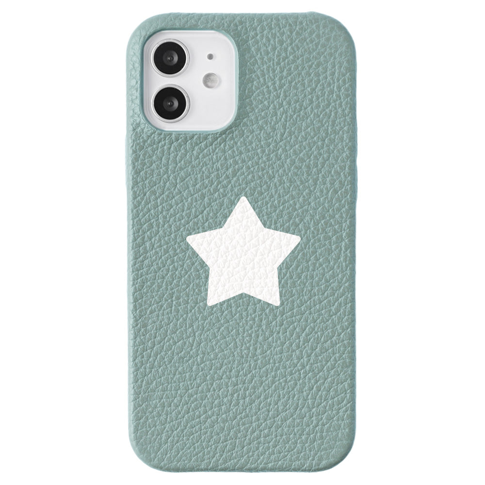 Cuir véritable 32 couleurs cuir italien grainé motif étoile coque arrière série Galaxy