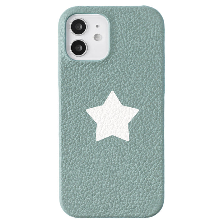 Cuir véritable 32 couleurs cuir italien grainé motif étoile coque arrière série Galaxy