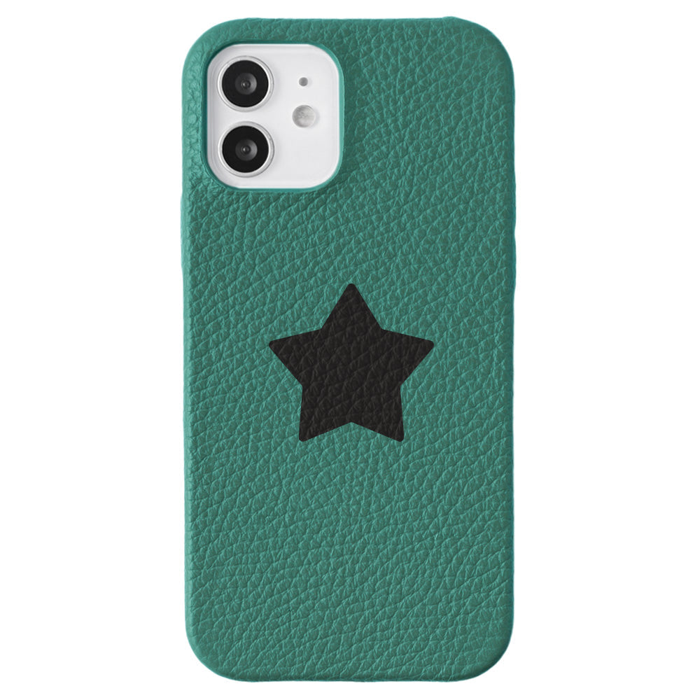 Cuir véritable 32 couleurs cuir italien grainé motif étoile coque arrière série Galaxy