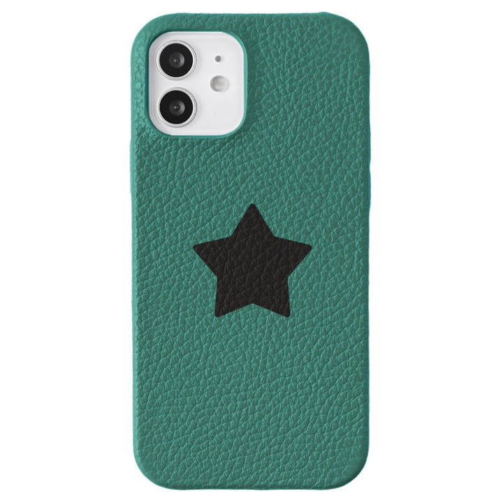 Cuir véritable 32 couleurs cuir italien grainé motif étoile coque arrière série Galaxy