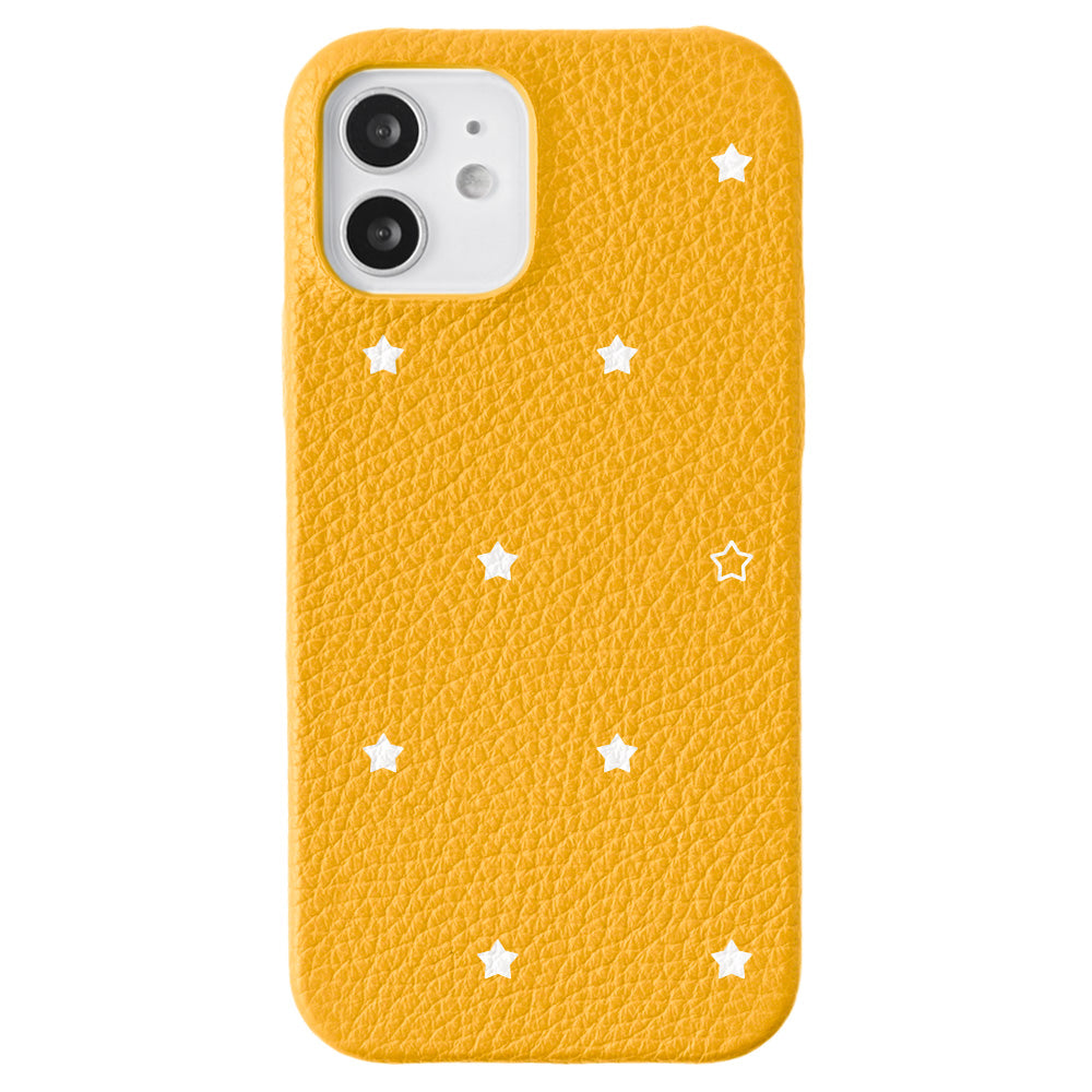 Cuir véritable 32 couleurs cuir italien grainé motif étoile coque arrière série Galaxy
