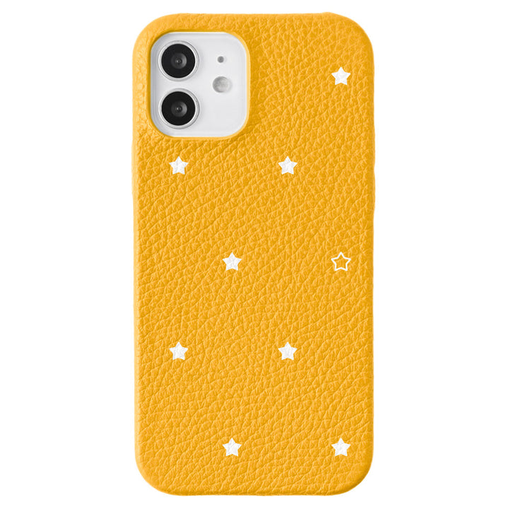 Cuir véritable 32 couleurs cuir italien grainé motif étoile coque arrière série Galaxy