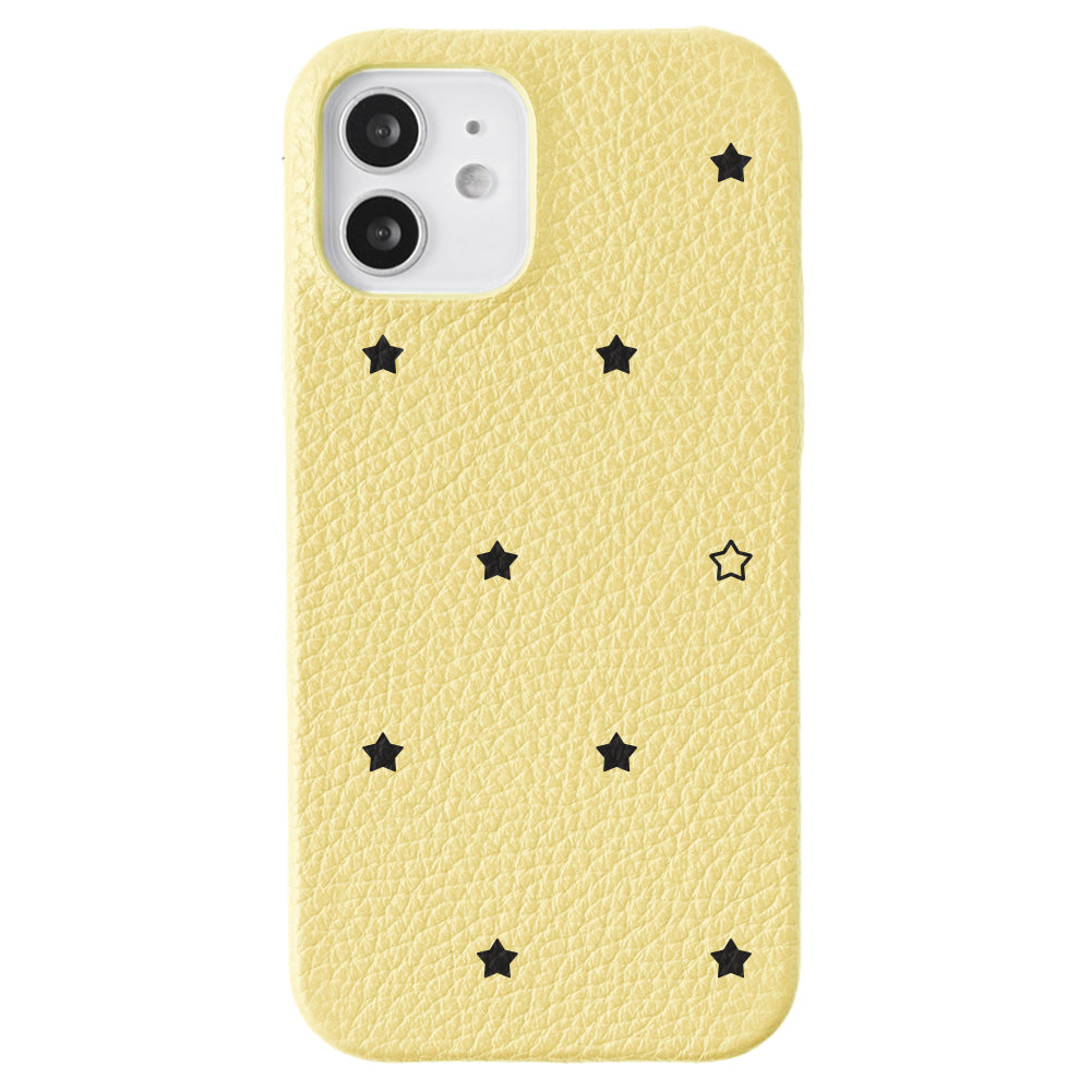 Cuir véritable 32 couleurs cuir italien grainé motif étoile coque arrière série Galaxy