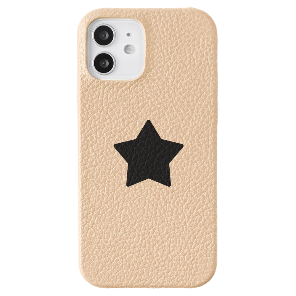 Cuir véritable 32 couleurs cuir italien grainé motif étoile coque arrière série Galaxy
