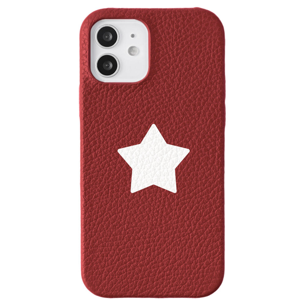 Cuir véritable 32 couleurs cuir italien grainé motif étoile coque arrière série Galaxy