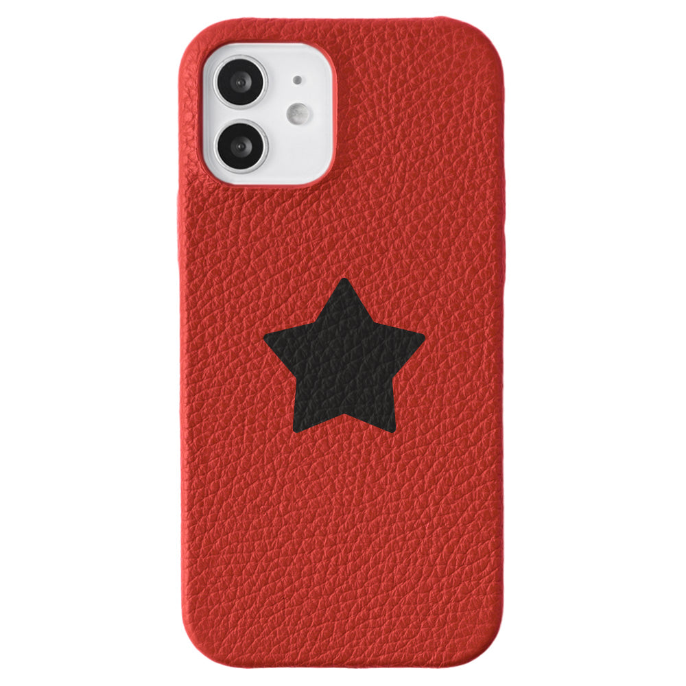 Cuir véritable 32 couleurs cuir italien grainé motif étoile coque arrière série Galaxy