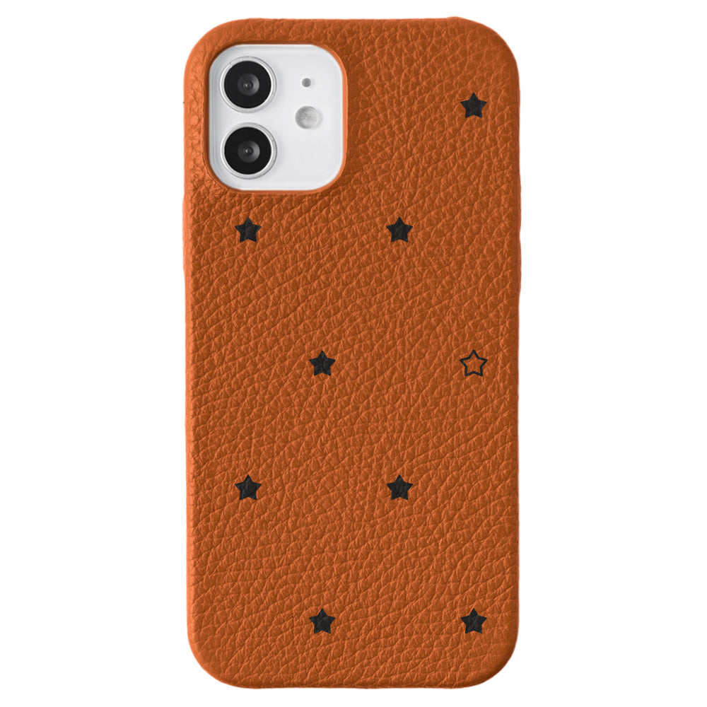 Cuir véritable 32 couleurs cuir italien grainé motif étoile coque arrière série Galaxy