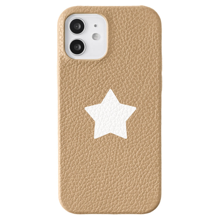 Cuir véritable 32 couleurs cuir italien grainé motif étoile coque arrière série Galaxy