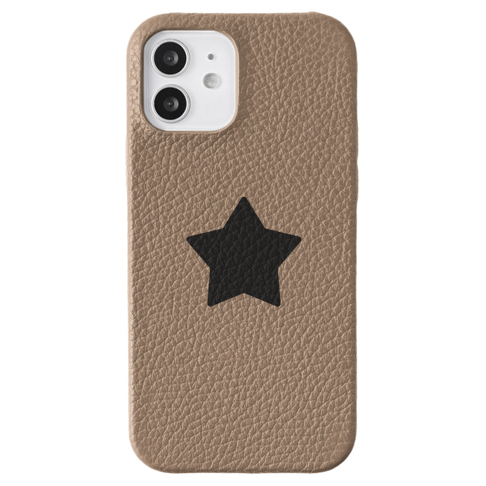 Cuir véritable 32 couleurs cuir italien grainé motif étoile coque arrière série Galaxy