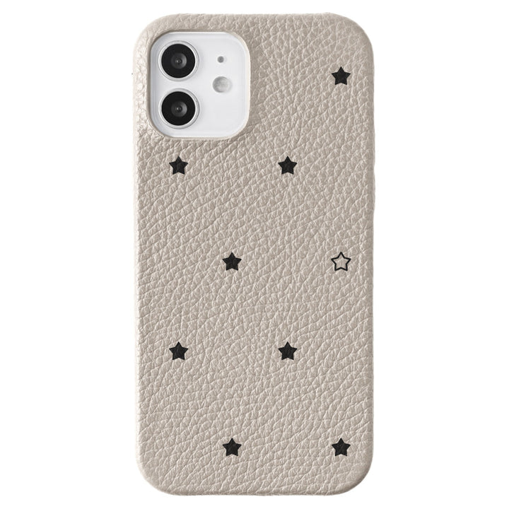 Cuir véritable 32 couleurs cuir italien grainé motif étoile coque arrière série Galaxy