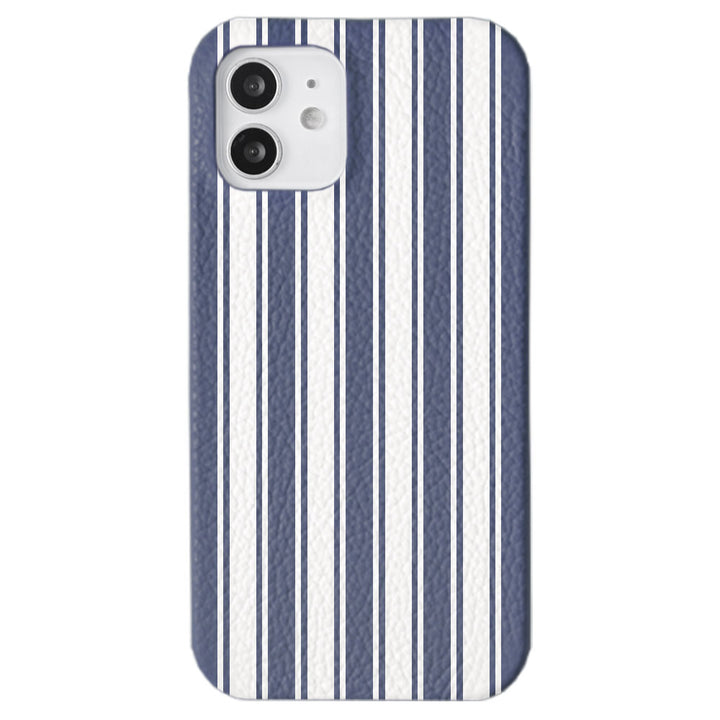 本革 32色 イタリアンシュリンクレザー ストライプ柄 背面ケース