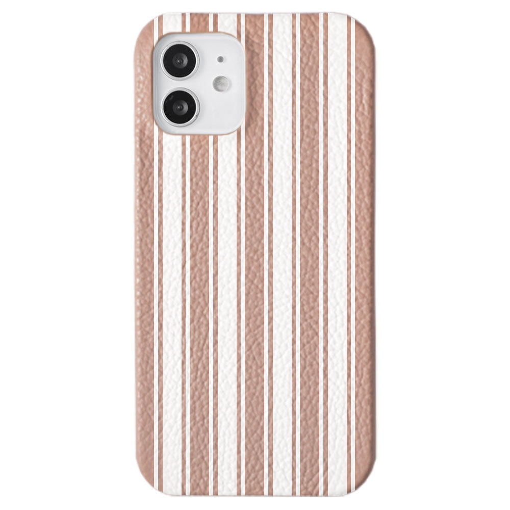 Genuine leather 32 colors Italian shrink leather stripe pattern back case for Google Pixel series