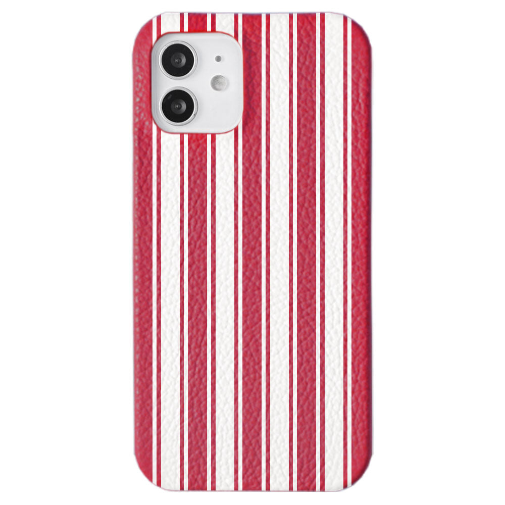 Cuir véritable 32 couleurs cuir italien grainé motif rayé coque arrière série AQUOS