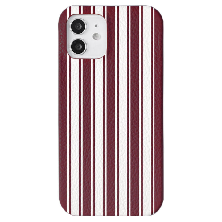 Genuine leather 32 colors Italian shrink leather stripe pattern back case for Google Pixel series