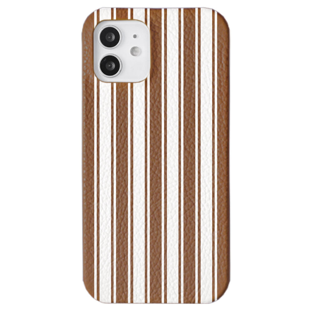 Genuine leather 32 colors Italian shrink leather stripe pattern back case for Google Pixel series