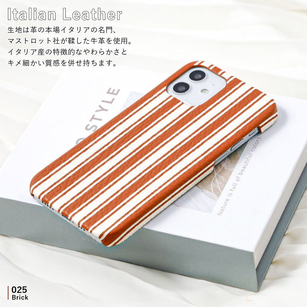 Cuir véritable 32 couleurs cuir italien grainé motif rayé coque arrière série AQUOS