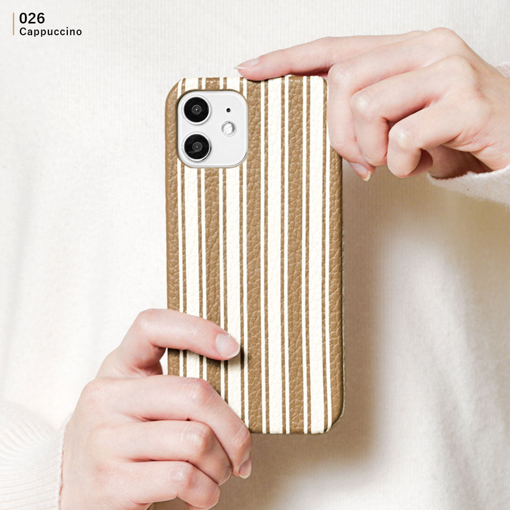 Genuine leather 32 colors Italian shrink leather stripe pattern back case for Google Pixel series