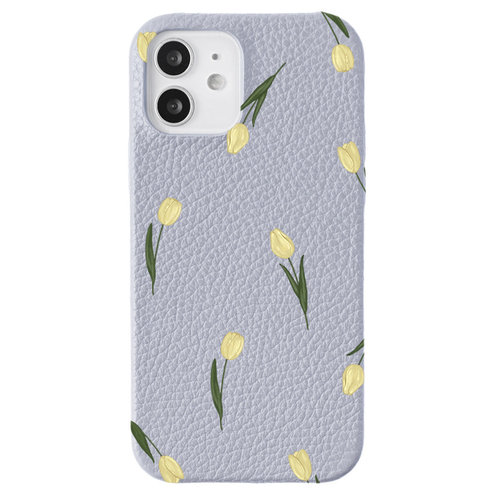 Genuine leather 32 colors Italian shrink leather tulip pattern back case AQUOS series