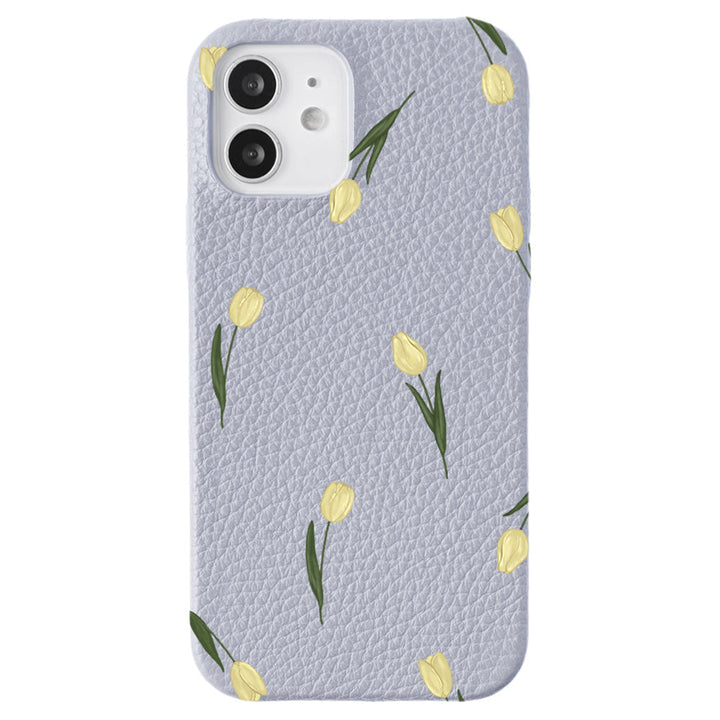 Genuine leather 32 colors Italian shrink leather tulip pattern back case AQUOS series