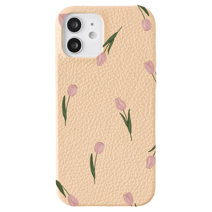 Genuine leather 32 colors Italian shrink leather tulip pattern back case AQUOS series