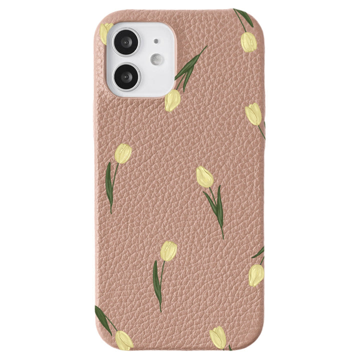 Genuine leather 32 colors Italian shrink leather tulip pattern back case AQUOS series