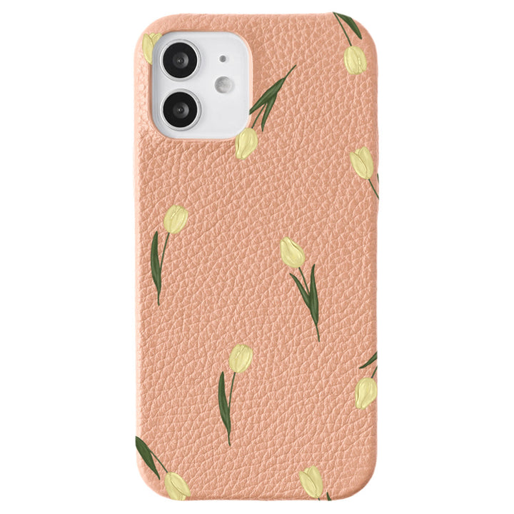 Genuine leather 32 colors Italian shrink leather tulip pattern back case AQUOS series