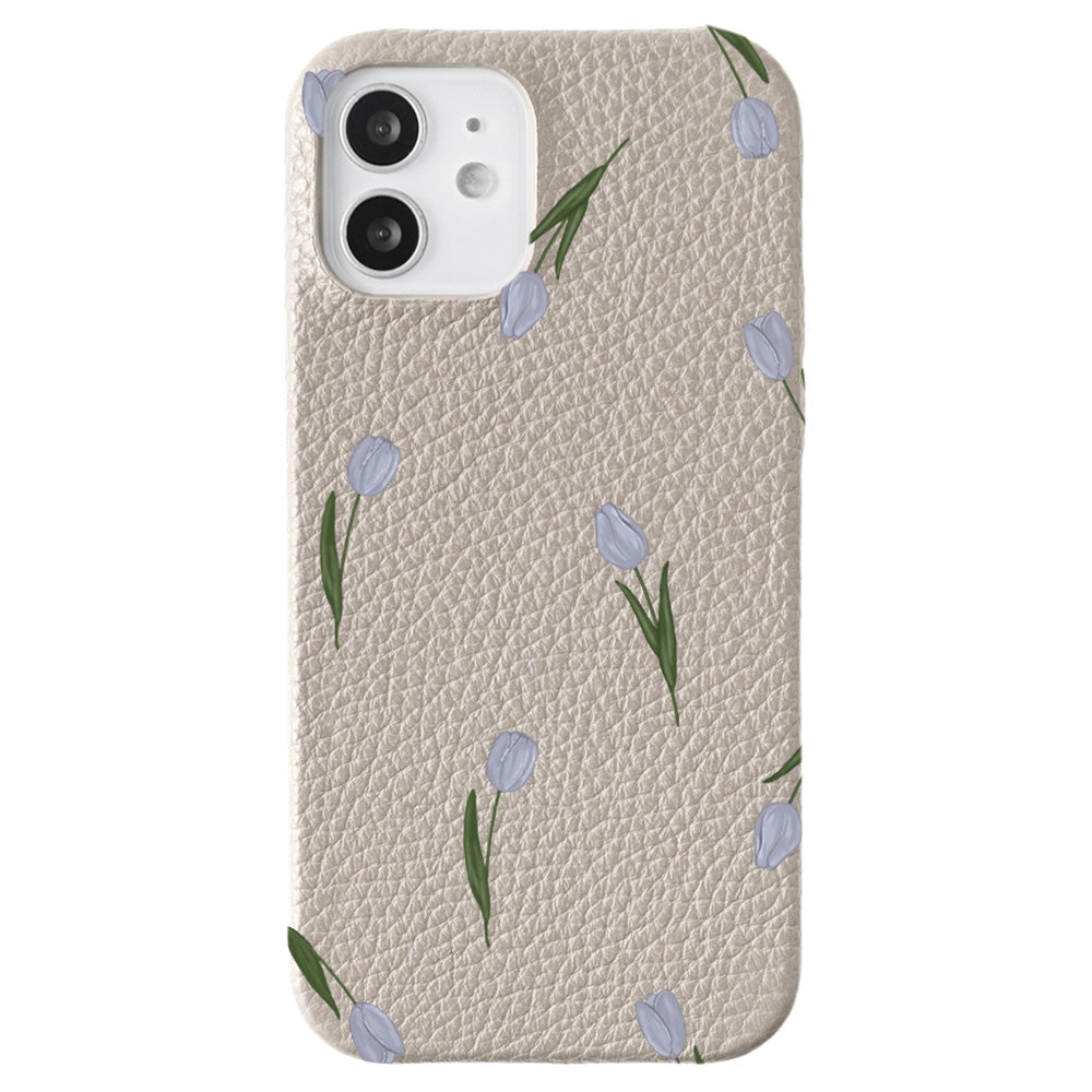 Genuine leather 32 colors Italian shrink leather tulip pattern back case AQUOS series